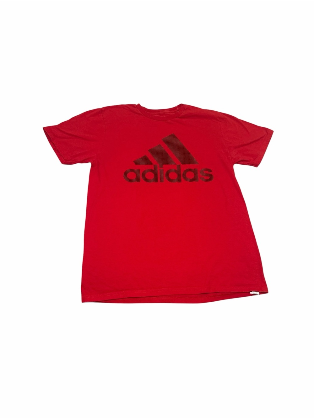 adidas Red Short Sleeve Tee with Black Logo